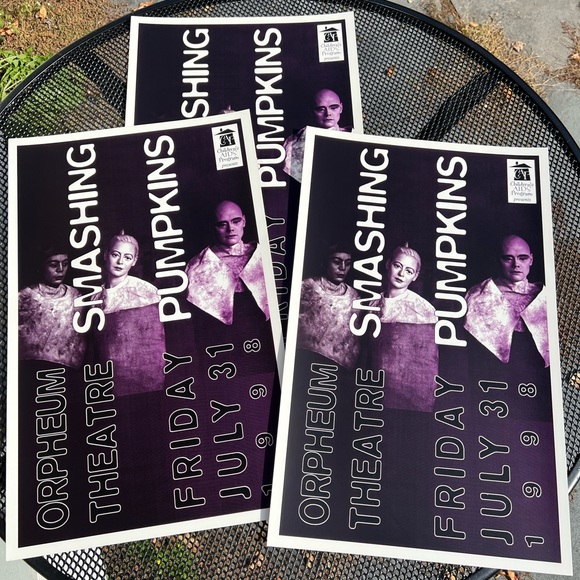 Vintage! Original Orpheum Theatre Smashing Pumpkins 1998 Tour Poster - Picture 3 of 3